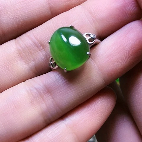 和田玉银S925镶嵌戒指