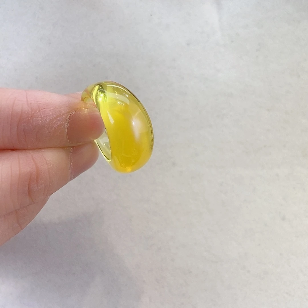 蜜蜡未镶嵌戒指馒头戒14.5