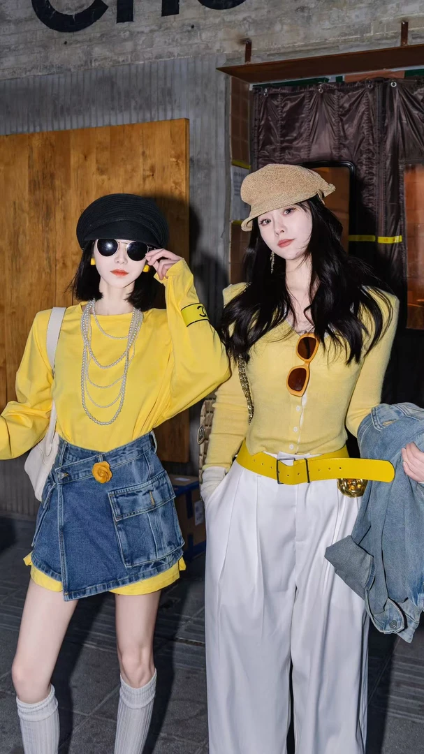 SISTER姐妹家【春暖花开】慵懒宽松厌世打底T水洗牛仔腰封法式