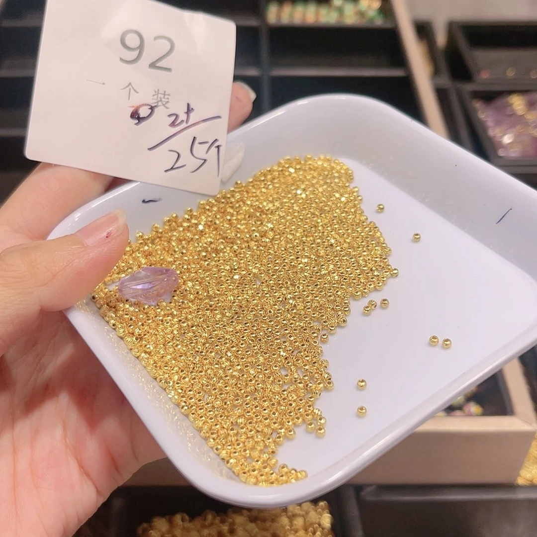 水晶珠宝半成品银S925镀金镶嵌92