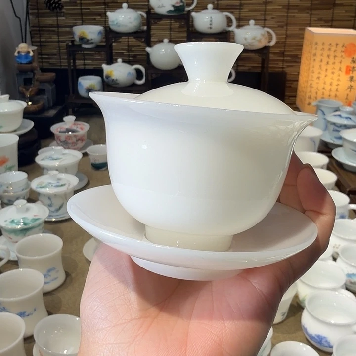 璞玉三才盖碗盖下130