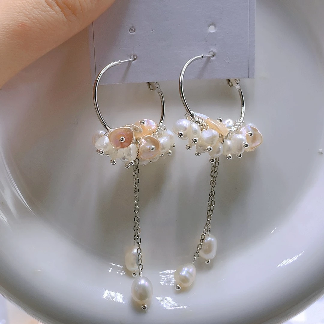 颈饰银S925镶嵌淡水珍珠