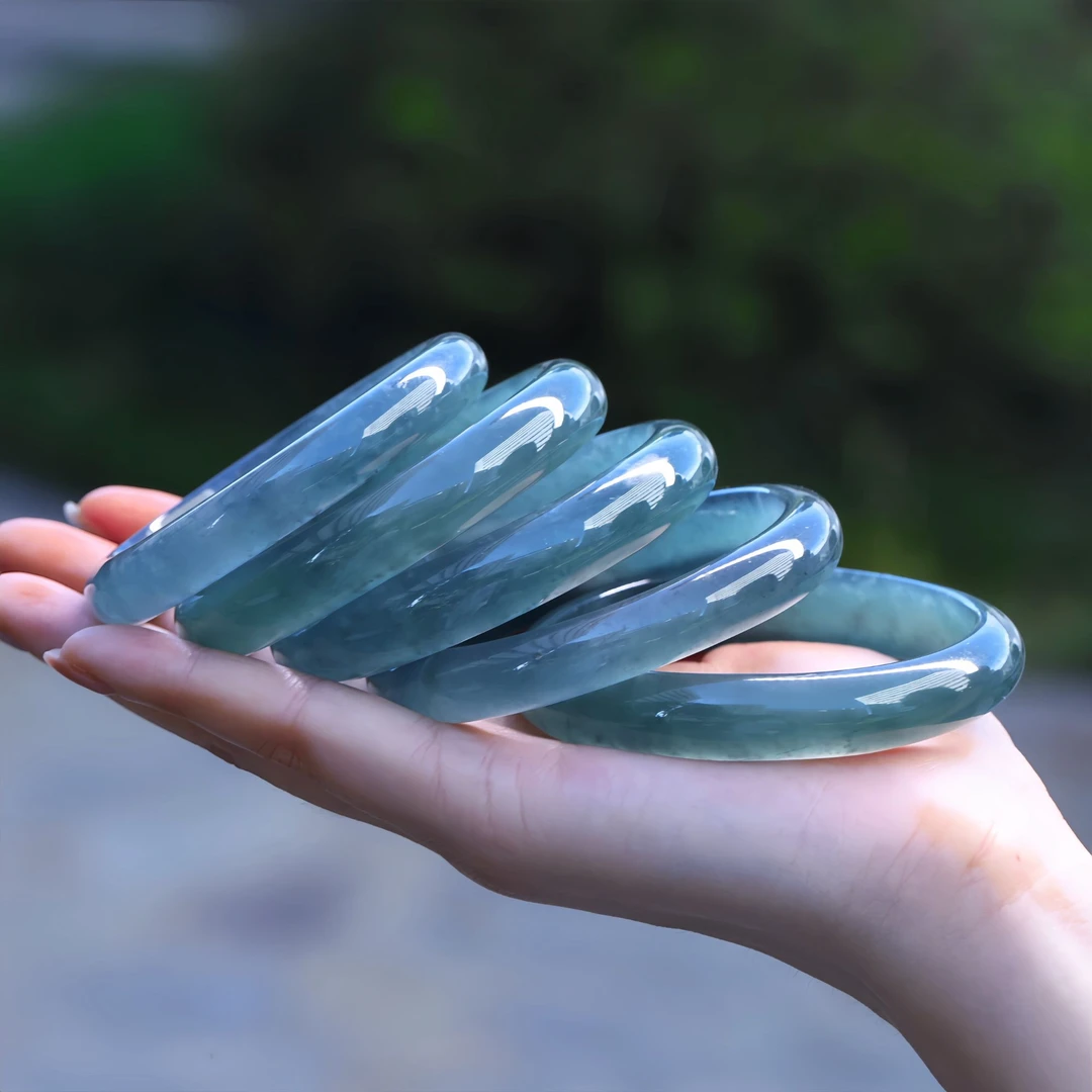 新款高货天然A货翡翠正圈手镯简约百搭精美多样性发  KBR0707100