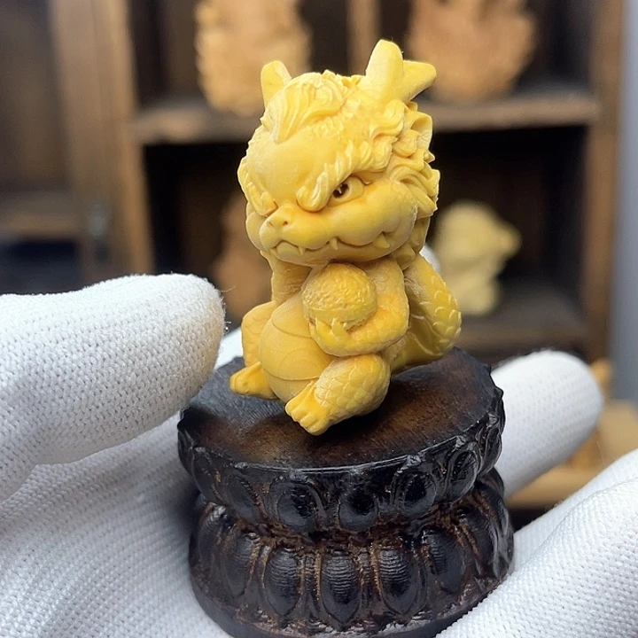 木黄杨木龙龙龙连带底座一套