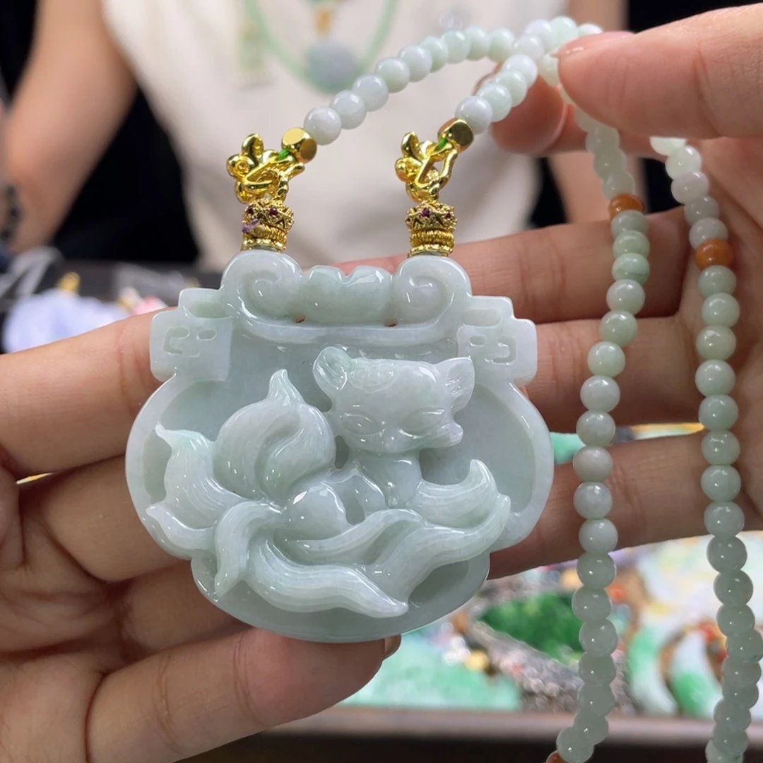 翡翠未镶嵌颈饰代编织