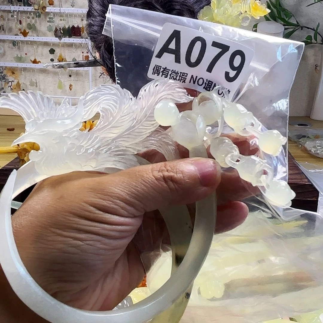 蛇纹石玉发饰合金M****a