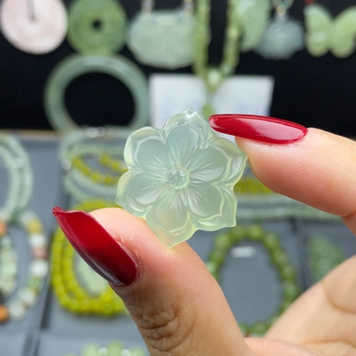 蛇纹石玉合金戒指