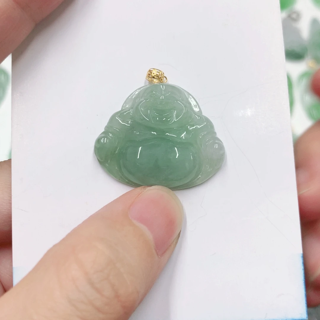 翡翠颈饰18K金镶嵌12121221212