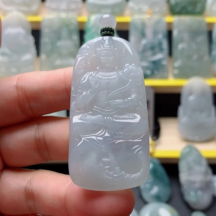 翡翠未镶嵌吊坠(不含链)普贤菩萨