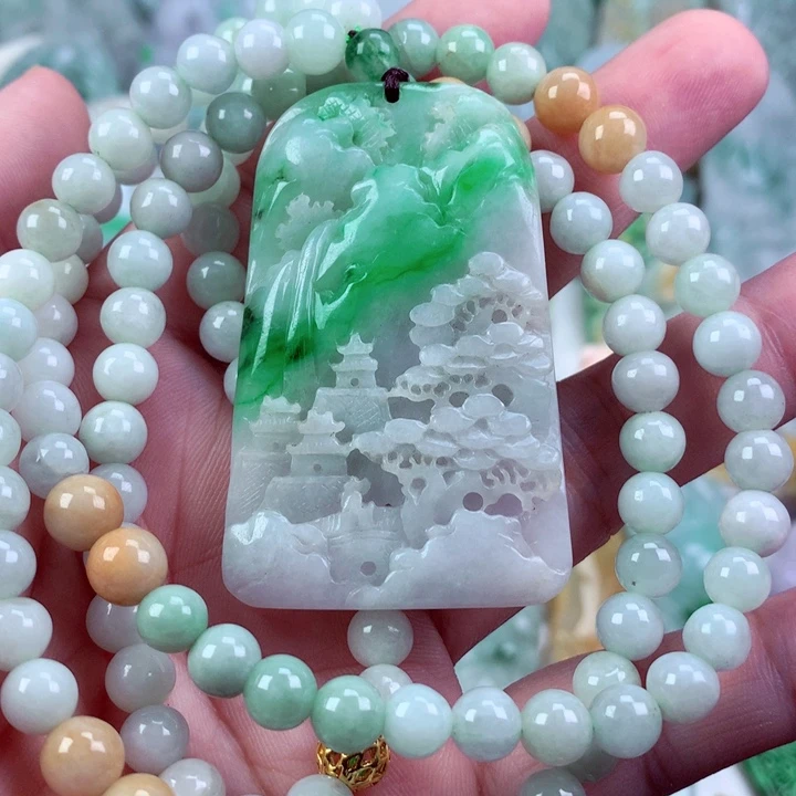 翡翠未镶嵌吊坠(不含链)