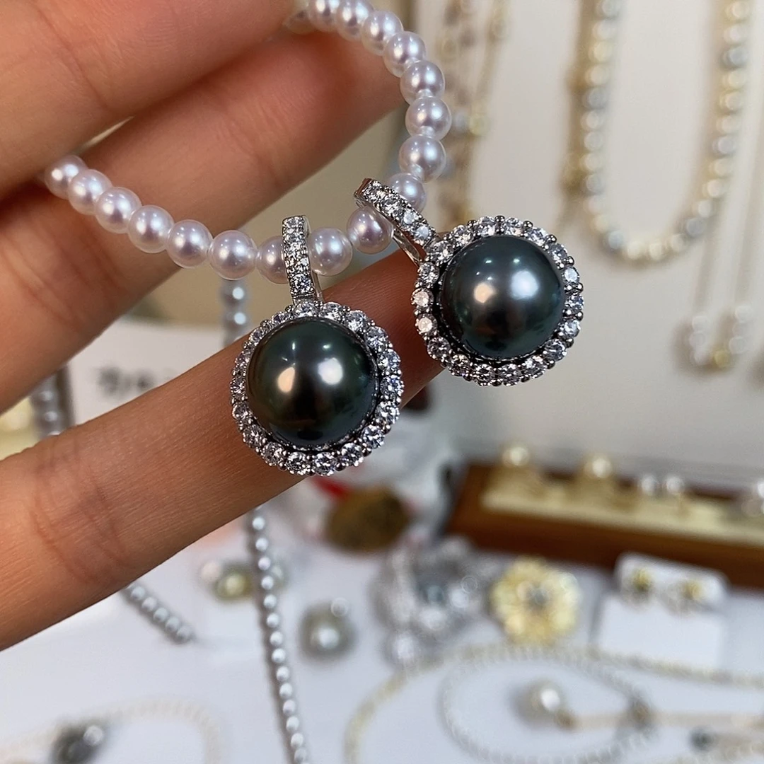 银S925镶嵌颈饰海水珍珠