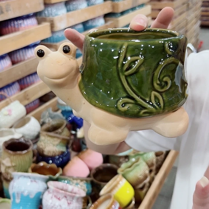 有孔.凑单10元陶瓷花盆发货！