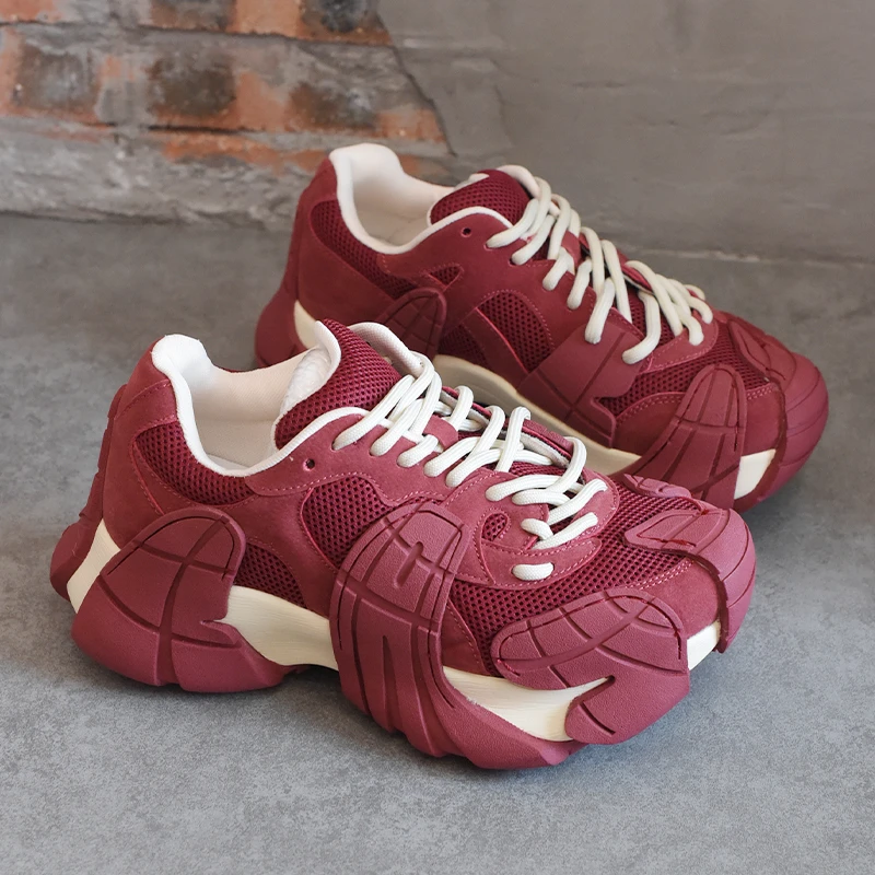 欧洲站女鞋2025秋季新款厚底增高老爹鞋女小个子休闲百搭运动鞋潮