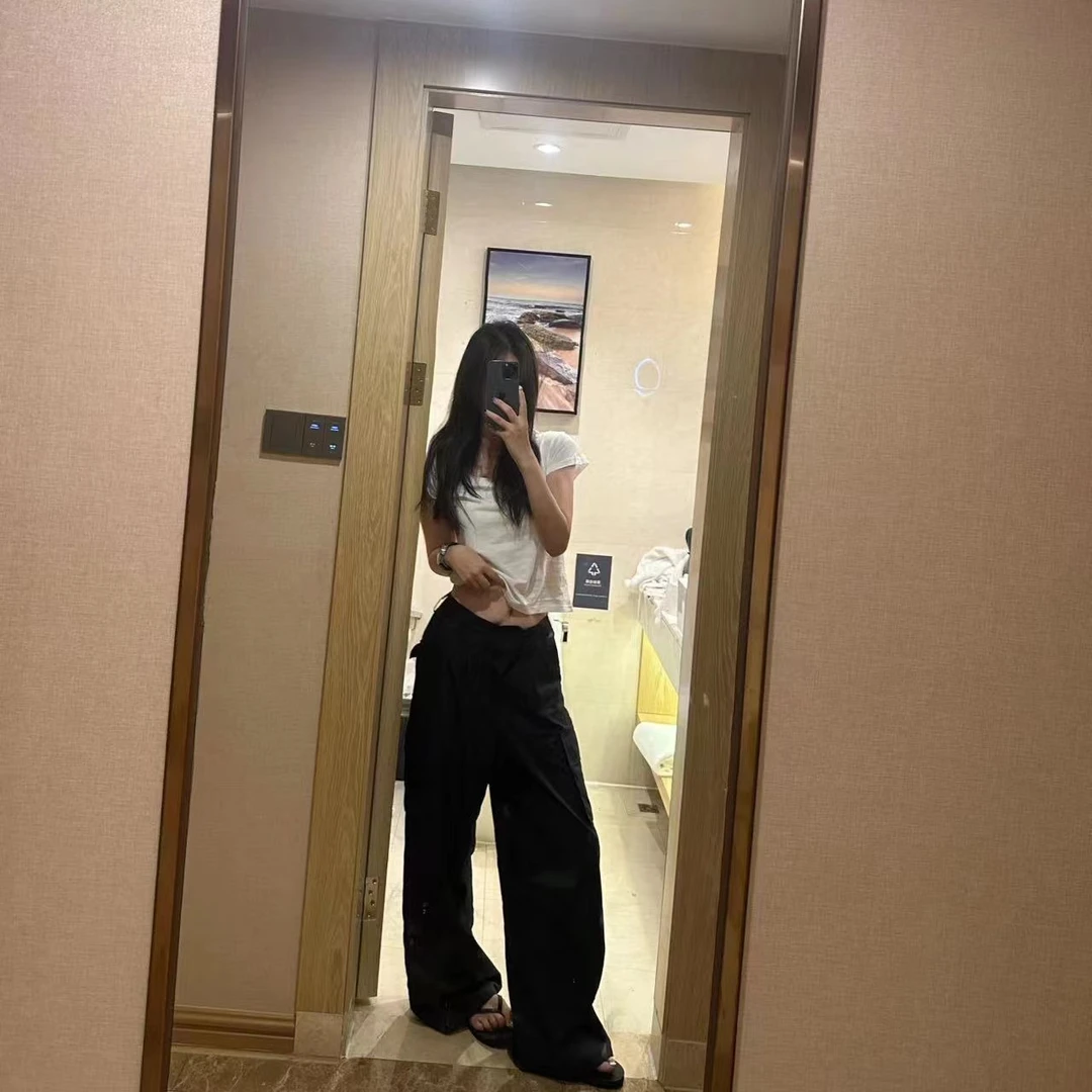 徐秋阳  奶系工装裤   时尚百搭中高腰休闲工装裤3668