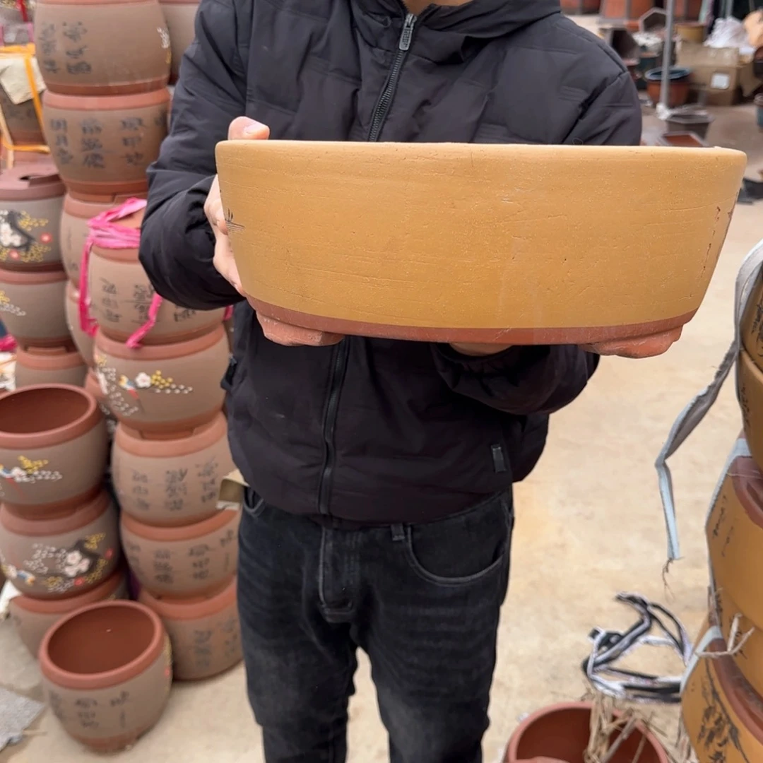 紫砂花盆口径35.25.11口径