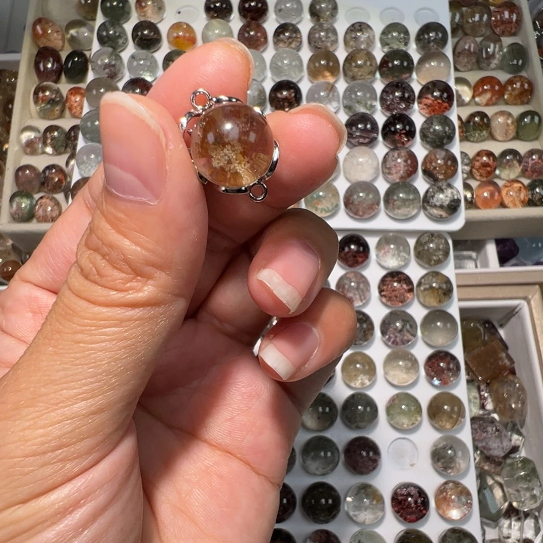 茹***胖银S925镶嵌手链烟晶
