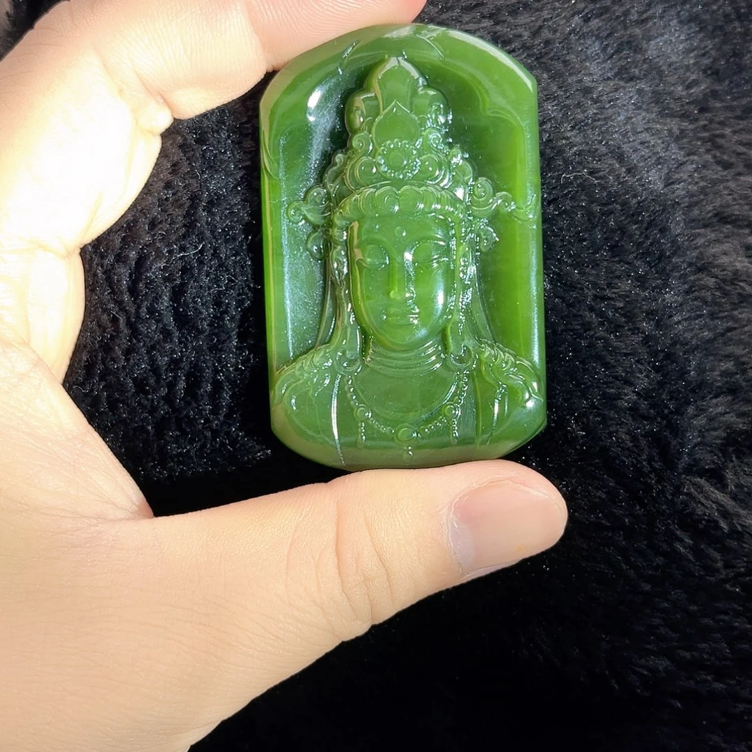 黑***龙和田玉（碧玉）未镶嵌吊坠(不含链)