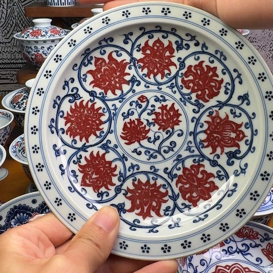 当代青花釉里红壶承