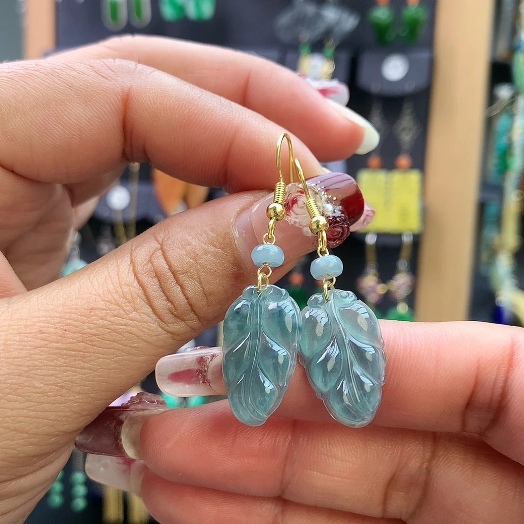 【闪购商品】翡翠耳饰未镶嵌耳坠