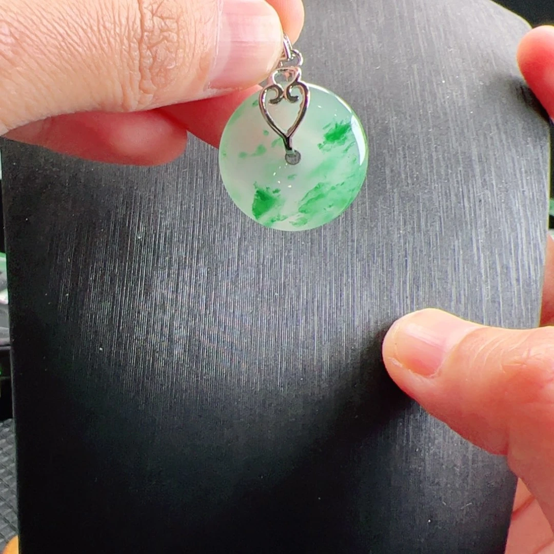 石英质玉未镶嵌吊坠(不含链)22平安扣