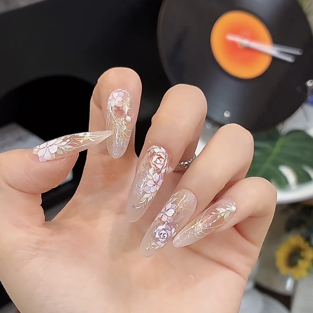 【花知晓-设计师高定】鹿鹿家-纯手工穿戴甲设计师高定水彩手绘X