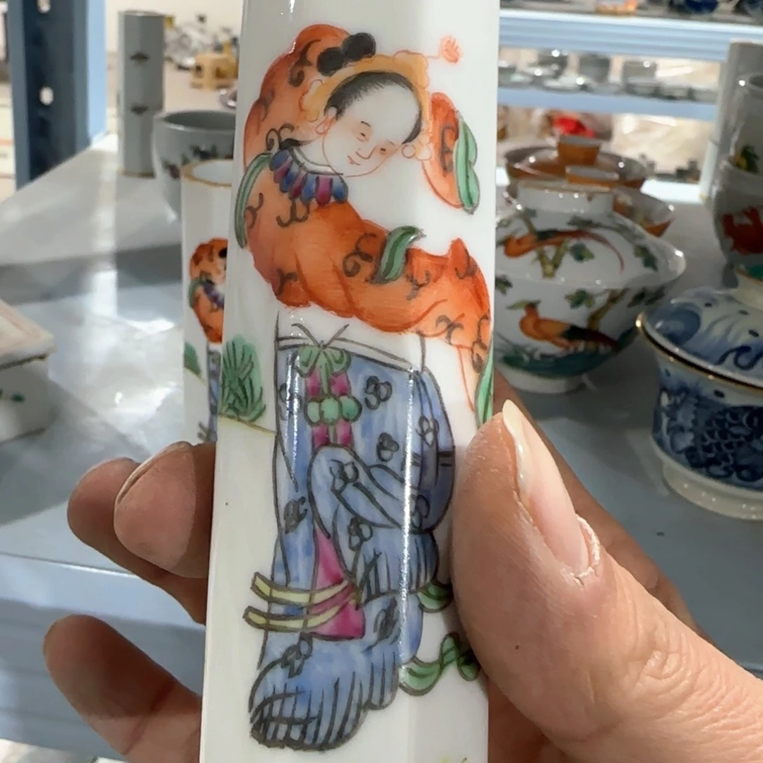 瓷片摆件手绘瓷器全部处理