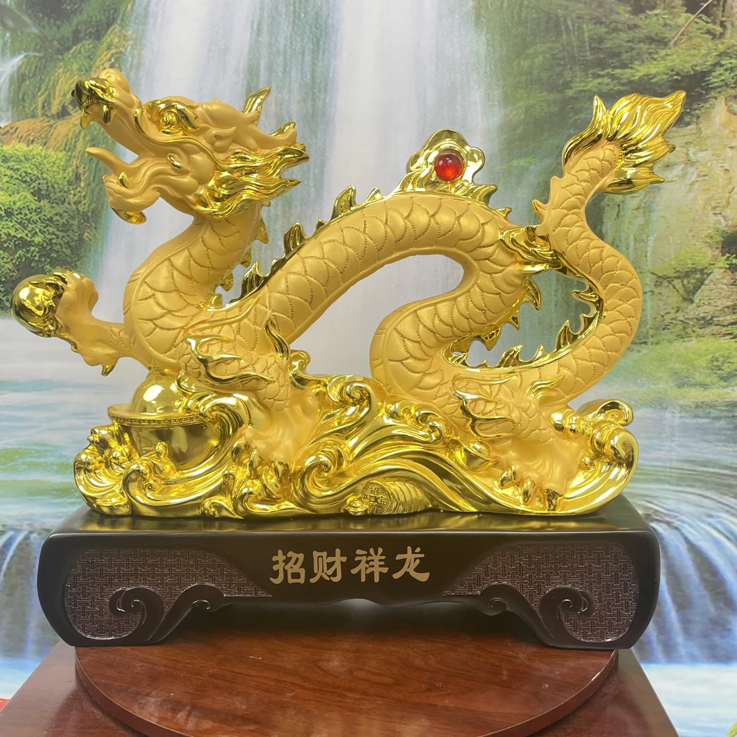 招财祥龙 吧台 前台 收银台 家居装饰摆件（52*42）
