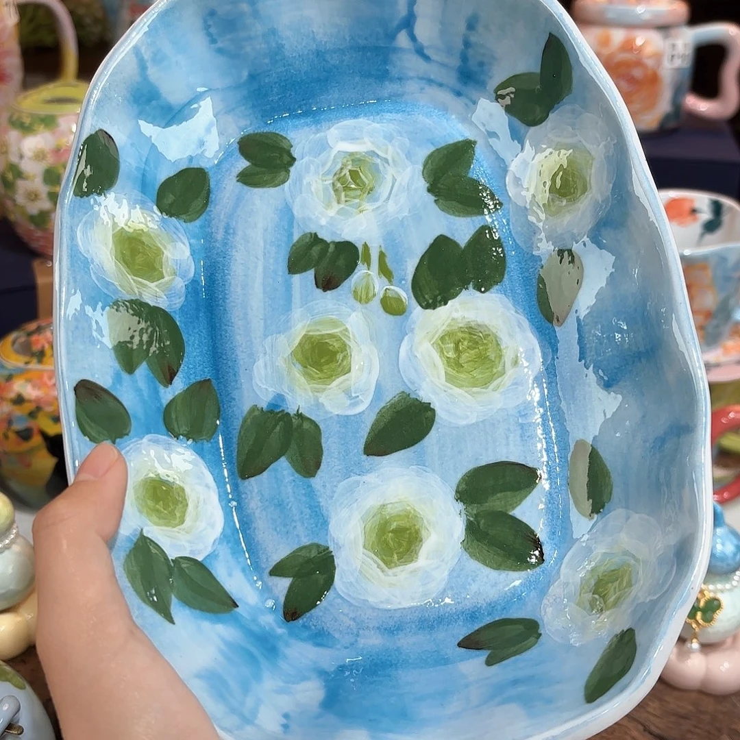 景德镇手绘高温釉下彩陶瓷茶具