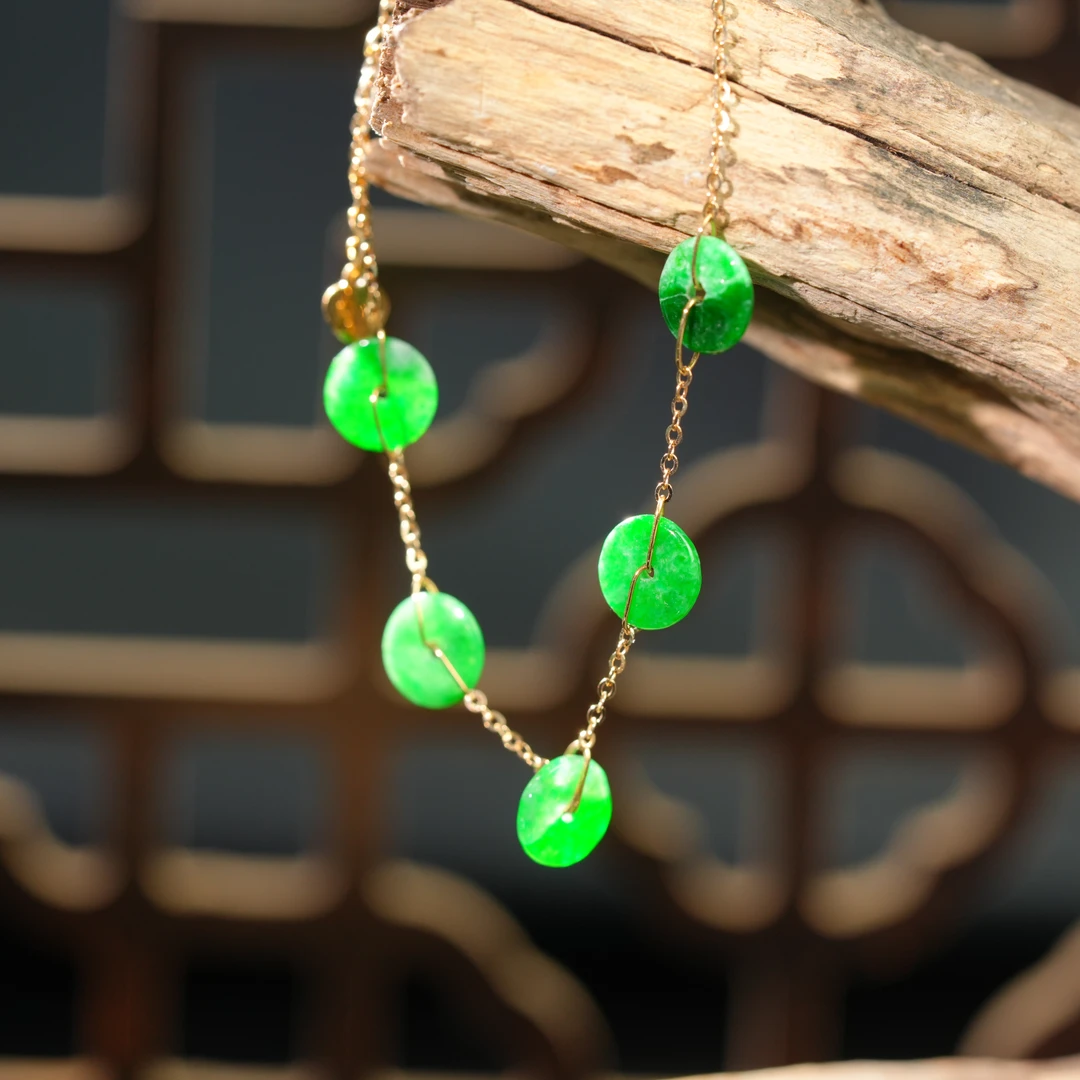 【初见珠宝】翡翠手链29-1CH171X334【多样性发一件】7mm+