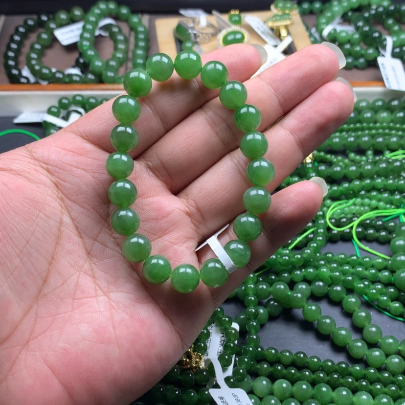 【闪购商品】未镶嵌手串和田玉（碧玉）木*卡10
