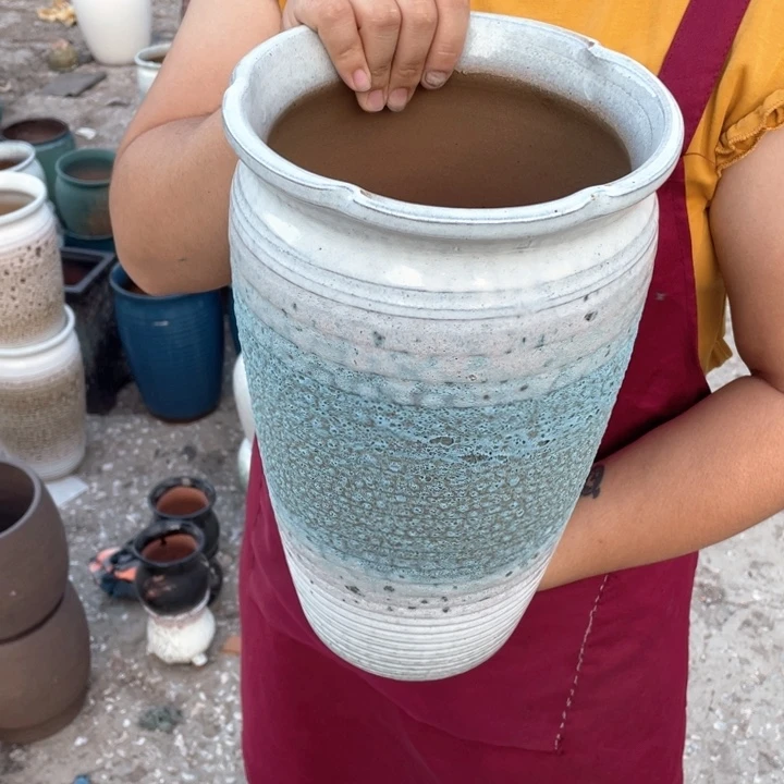 紫砂花盆口19高33正品正品