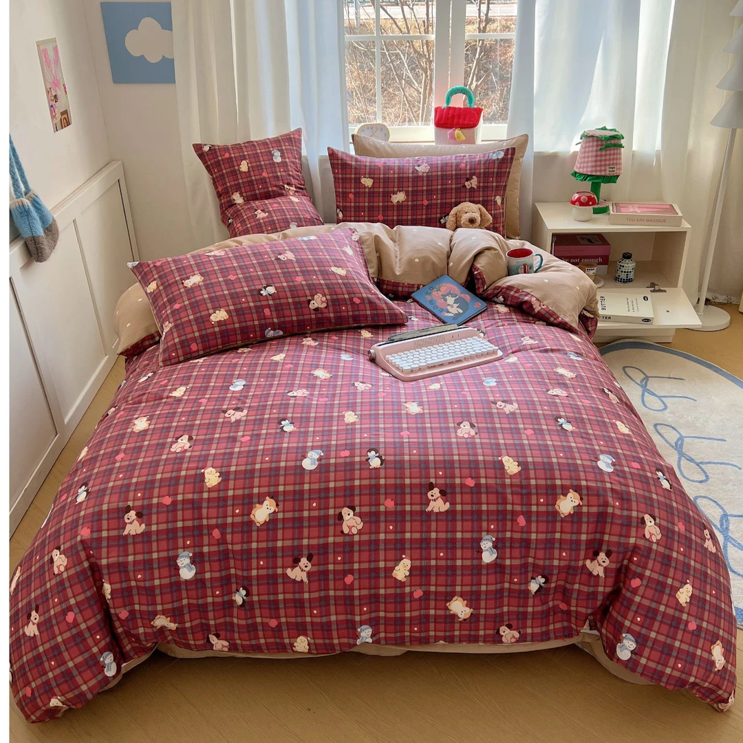 特！小玲子 TX卡通可爱系列 全棉纯棉印花工艺款三件套四件套