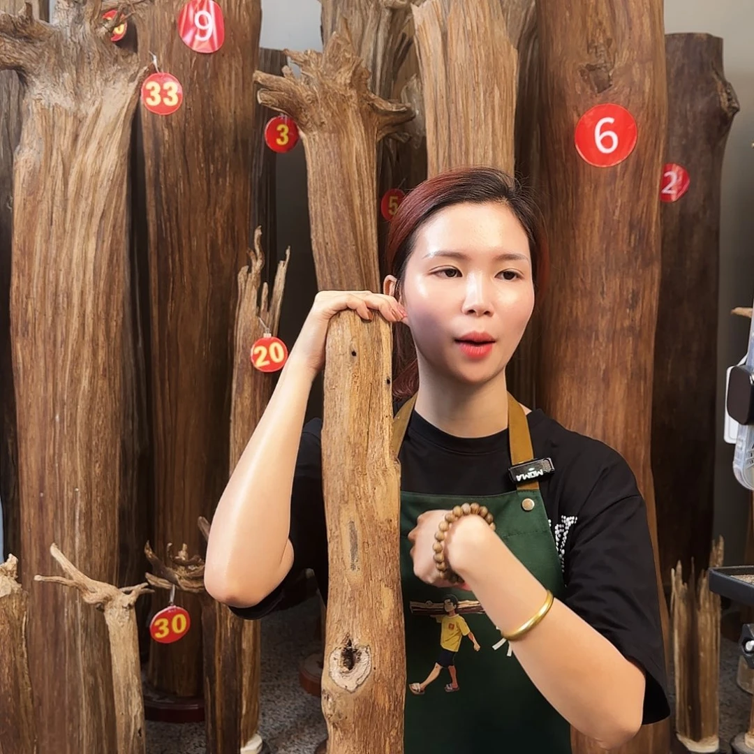 沉香碎屑沉香天然沉香原材料摆件➕底座