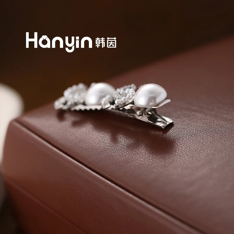 高定韩版小香风双C发夹一字夹轻奢优雅鸭嘴夹AAA