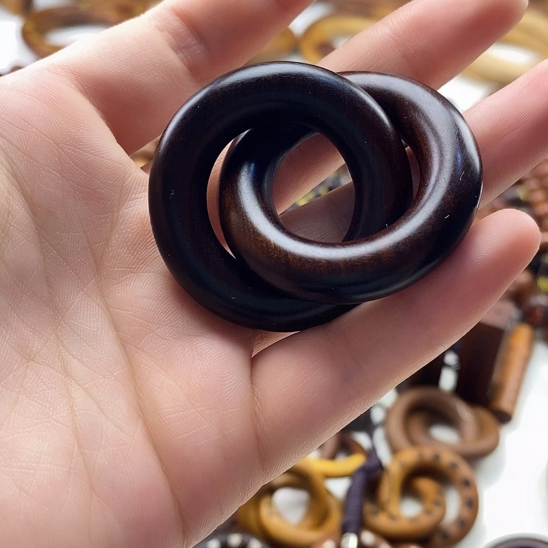 枣木玉化无雕刻小圈