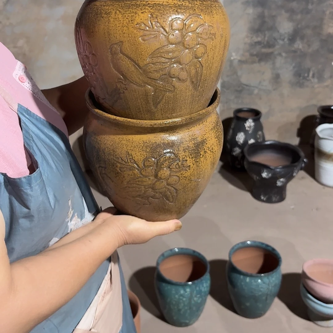 花盆紫砂口20高20