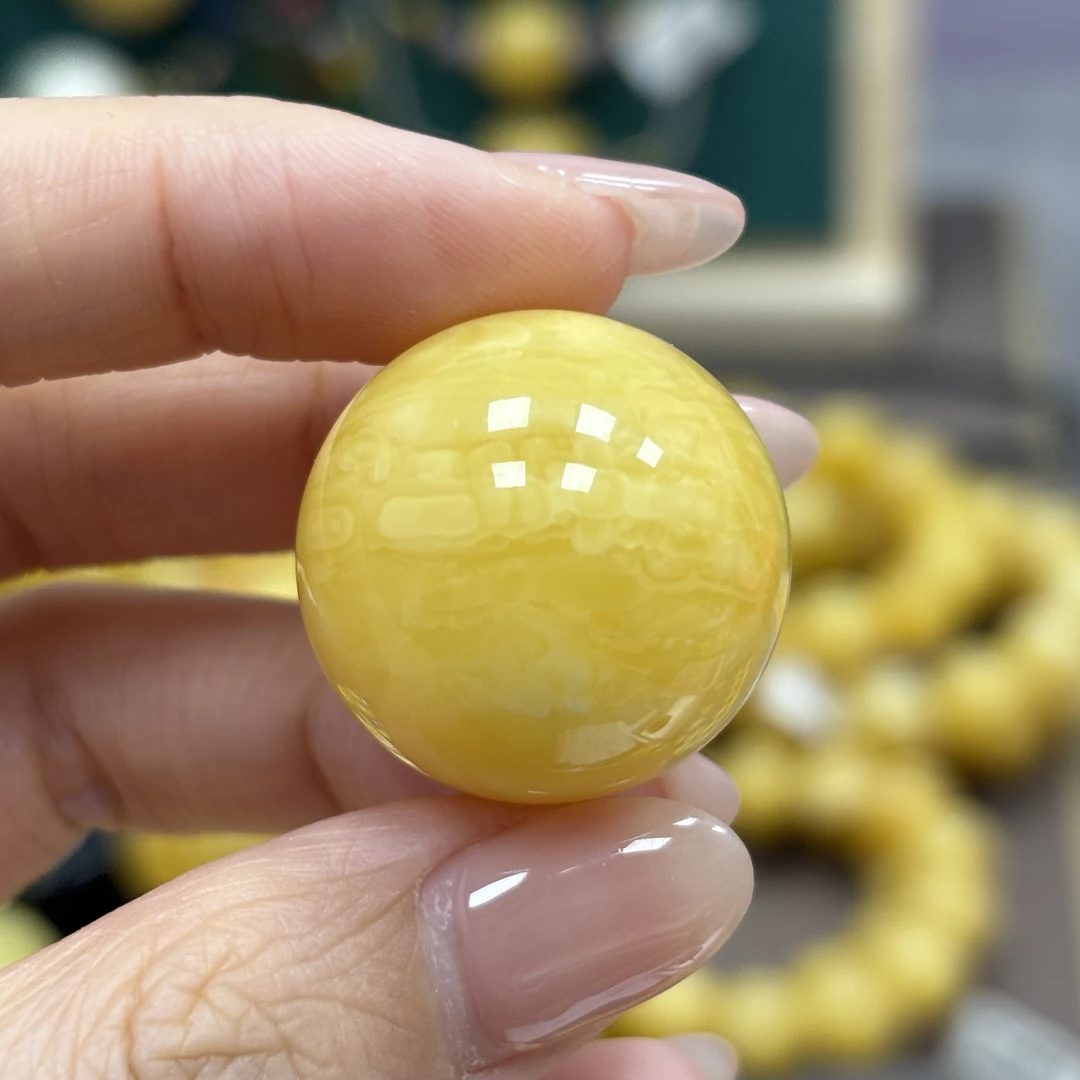 24.0mm 小妖珠宝天然原矿琥珀蜜蜡