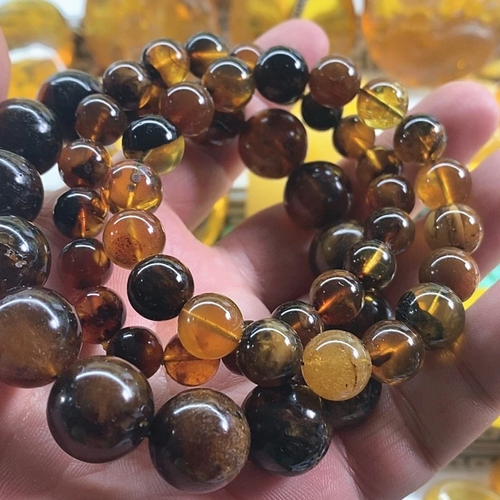 琥珀项链未镶嵌手串