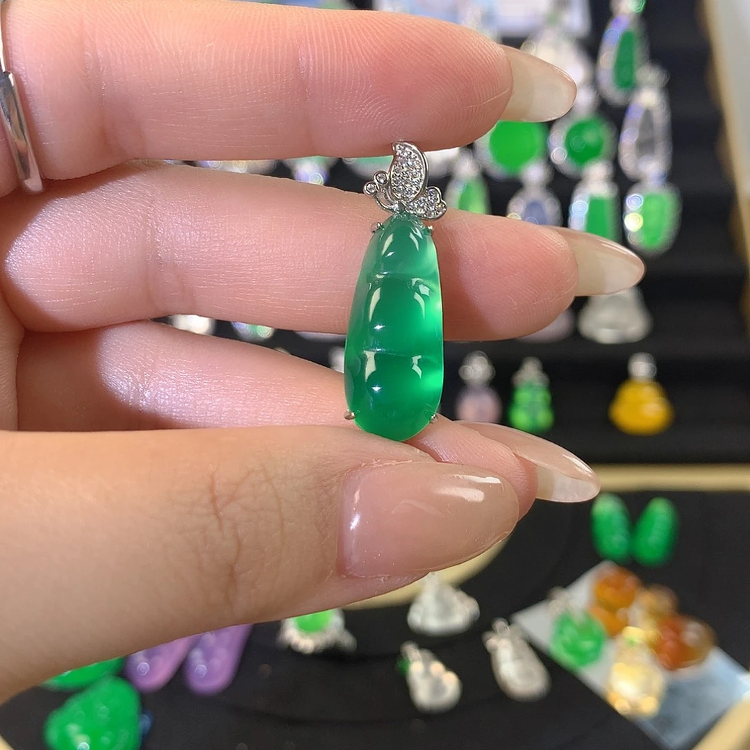 玛瑙/玉髓银S925镶嵌颈饰