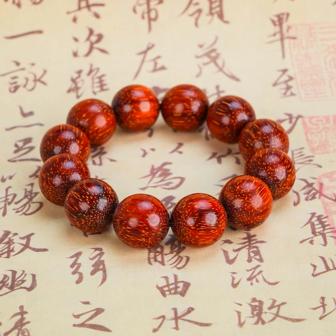 SC-309 红花梨假星手串 20mm