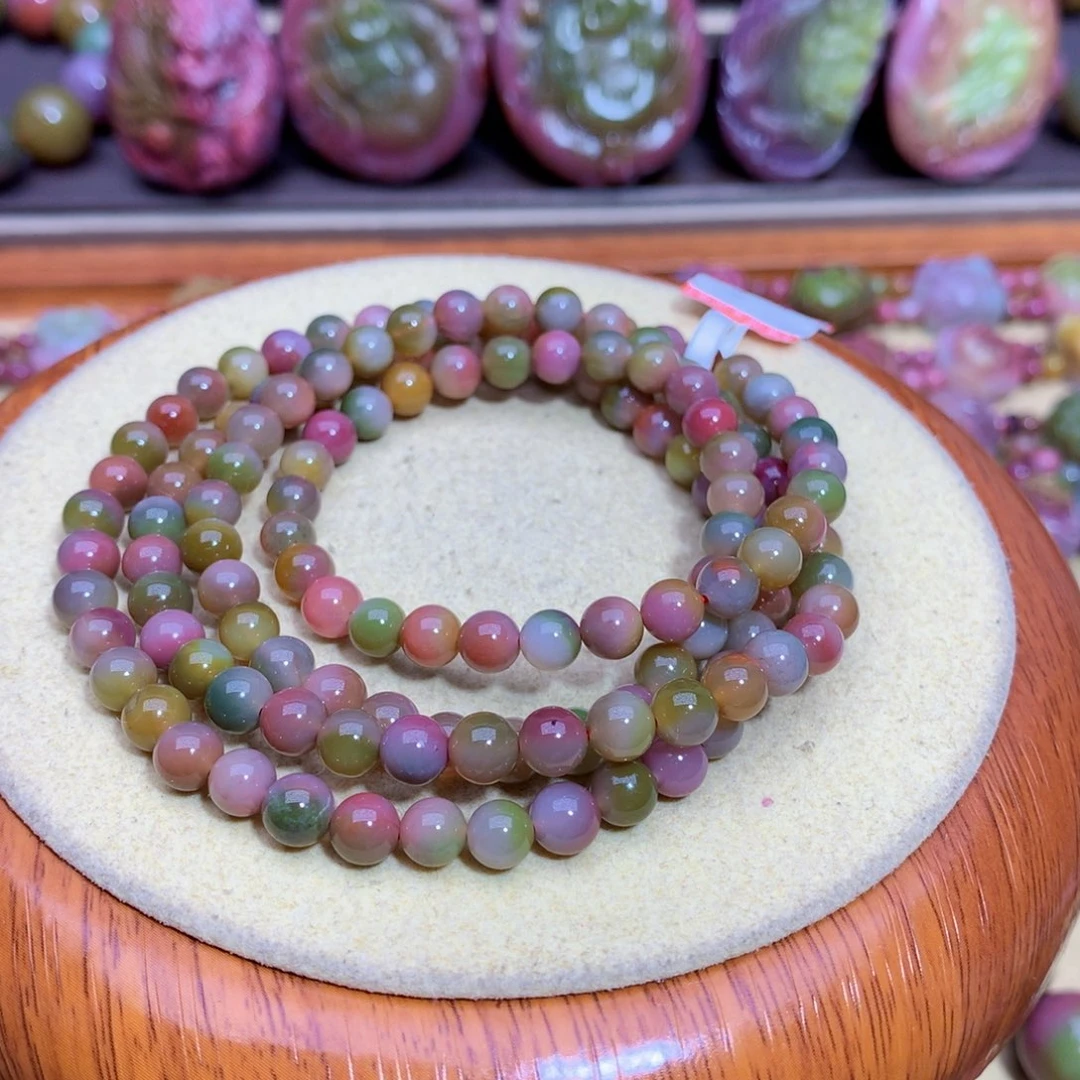 玛瑙手链未镶嵌好****）盐源