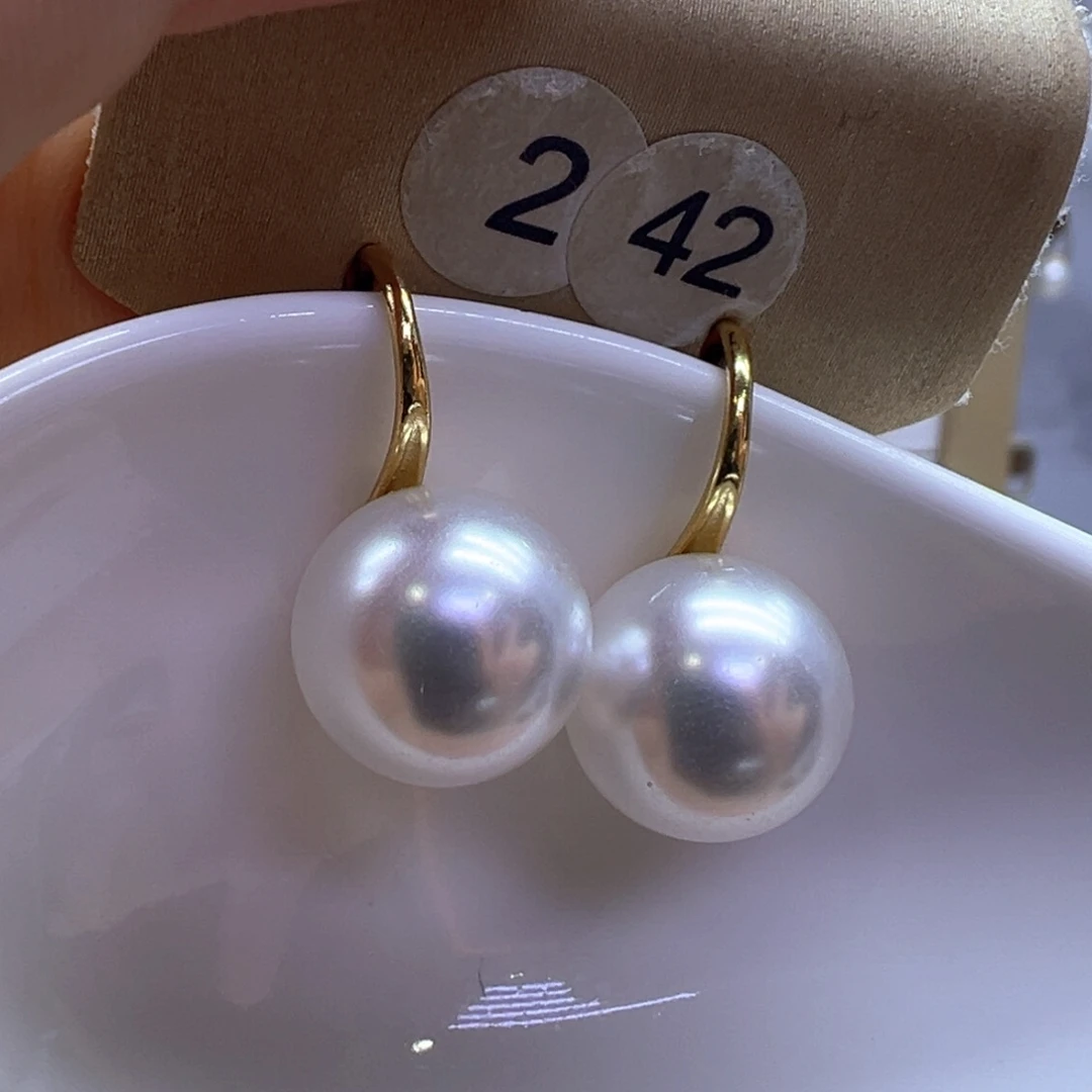 银S925镶嵌淡水珍珠耳饰