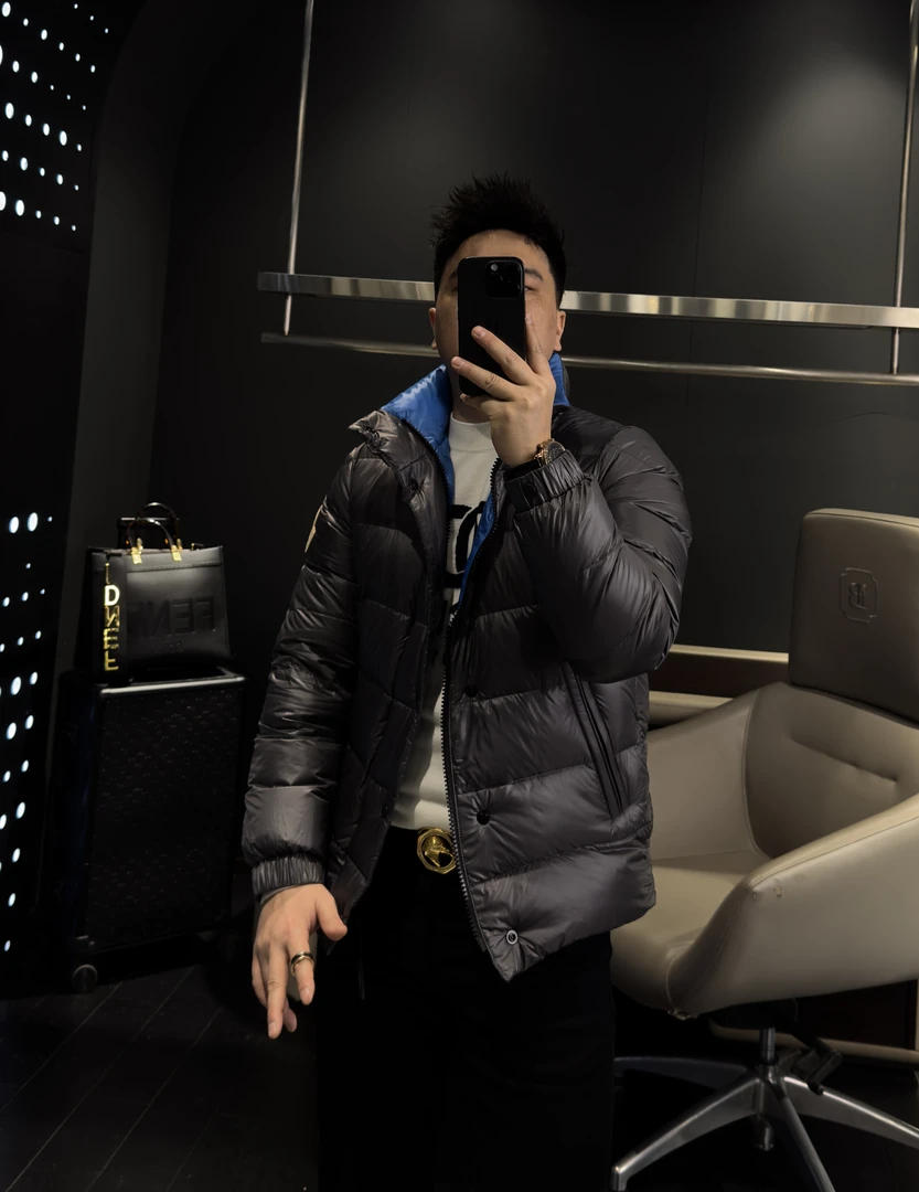 【马哥严选】2025冬季新品简约白鸭绒保暖立领棉服服外套休闲羽绒服
