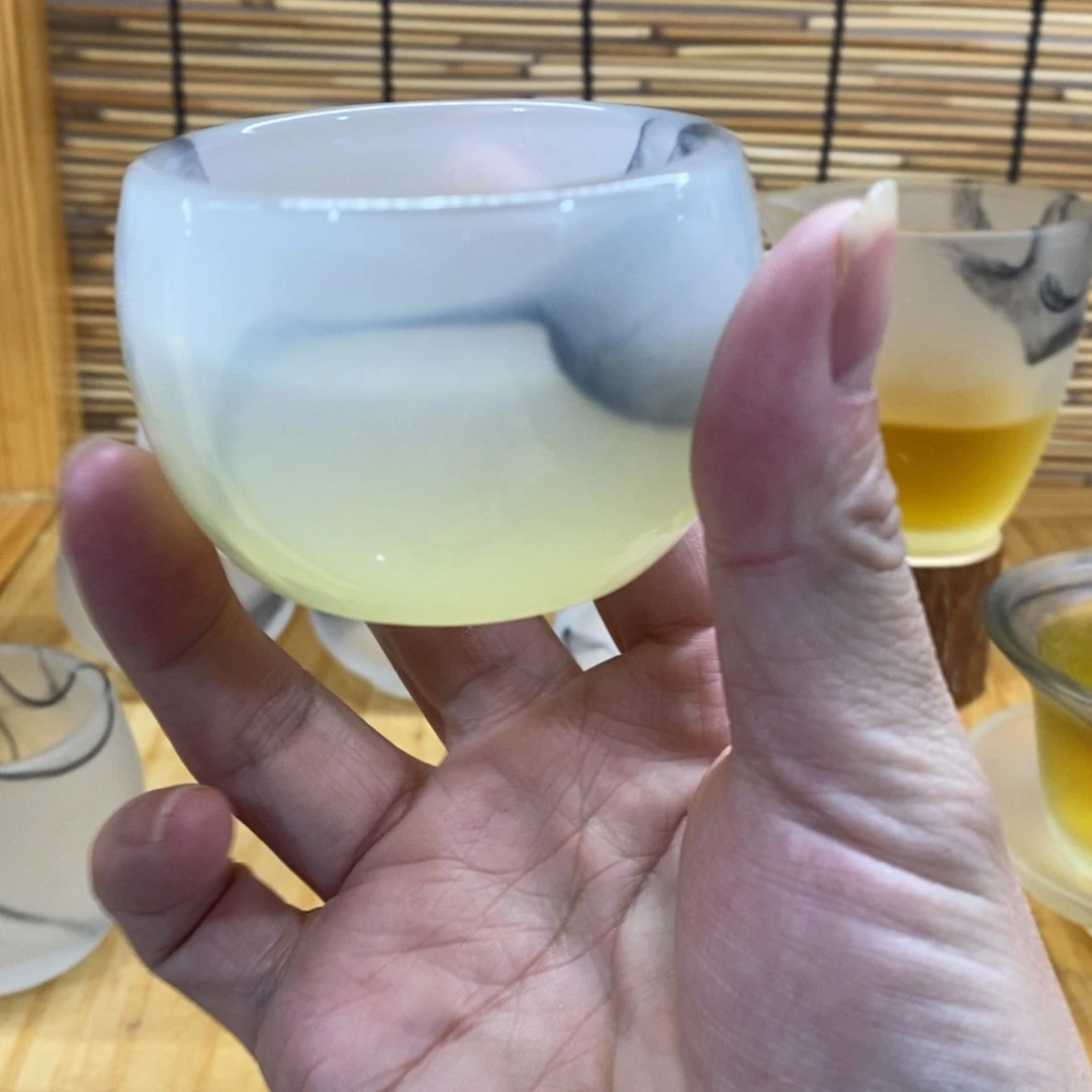 手工艺品琉璃水墨小杯