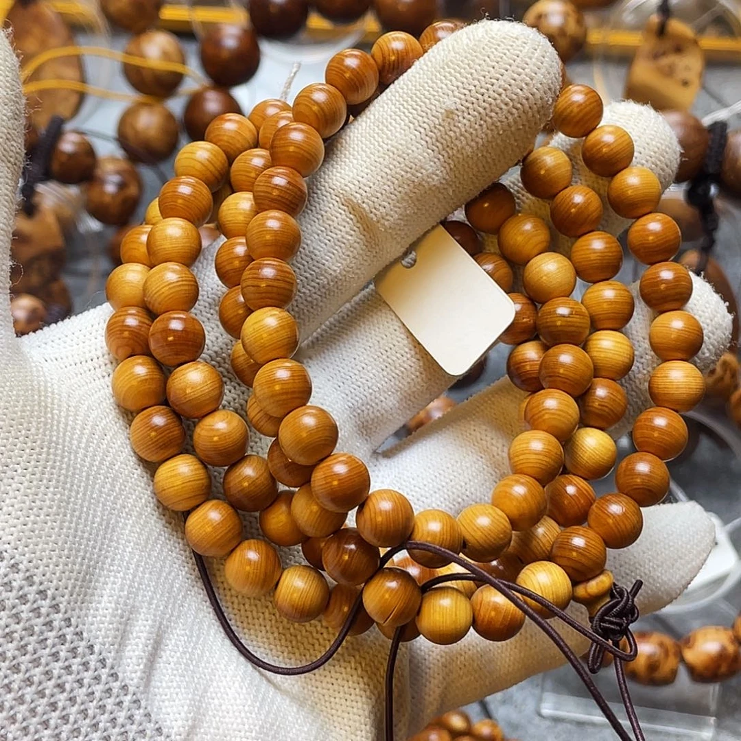 柏木手串/手链太行崖柏陈化0.8红油香料108颗