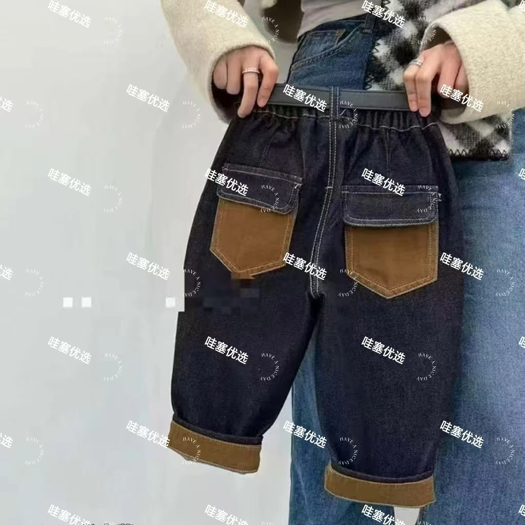 男童牛仔裤春装2025新款儿童春秋款直筒宽松裤子男孩秋季帅气长裤