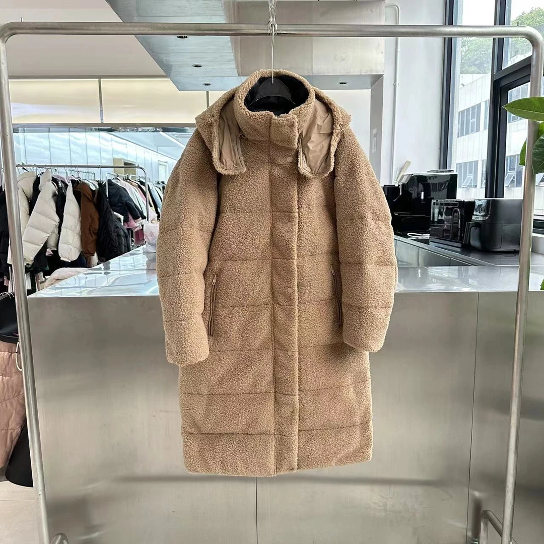 i-EAST 玛奇朵外套~秋冬毛茸茸长款羽绒服-3D YR5298