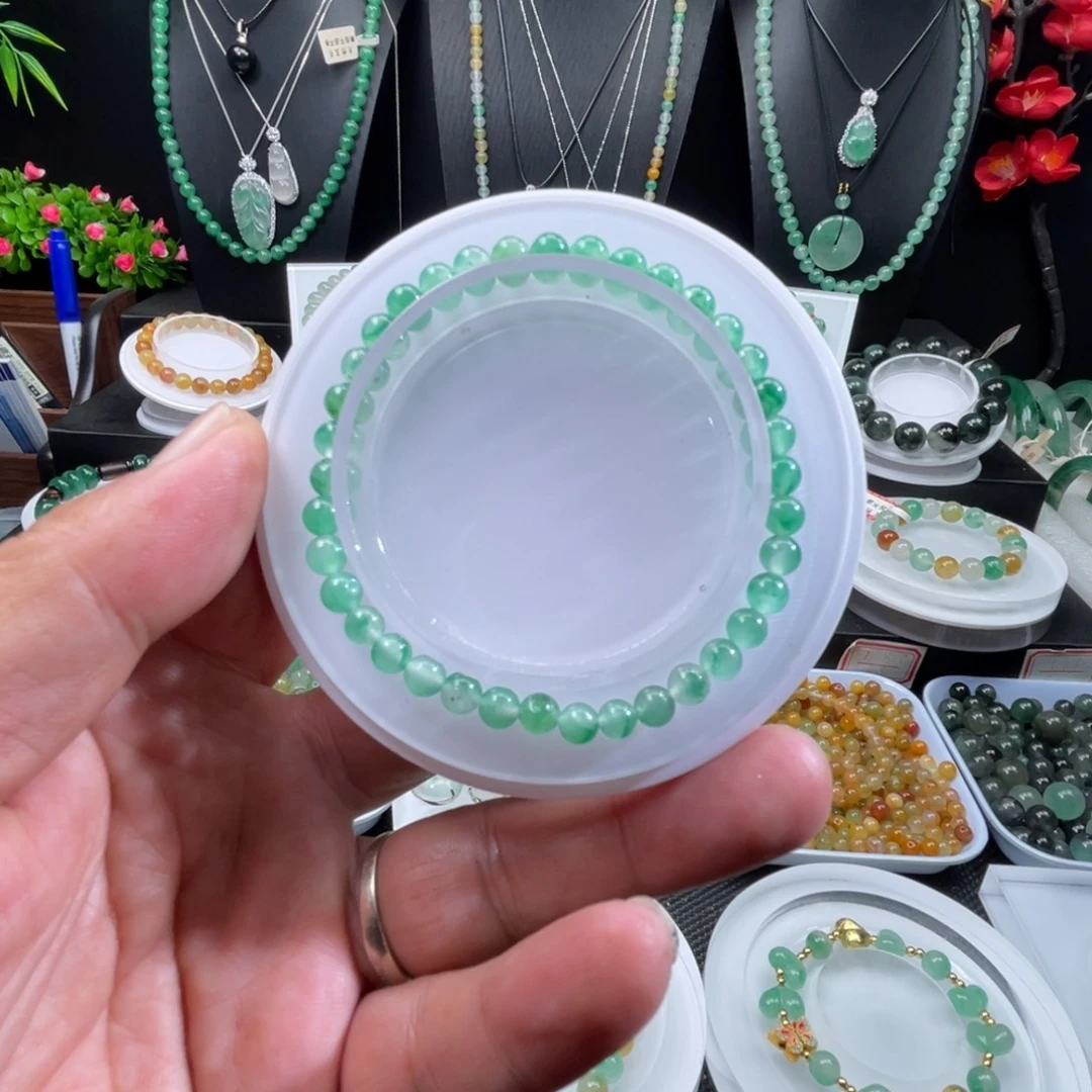 石英质玉（非洲翠）未镶嵌手串