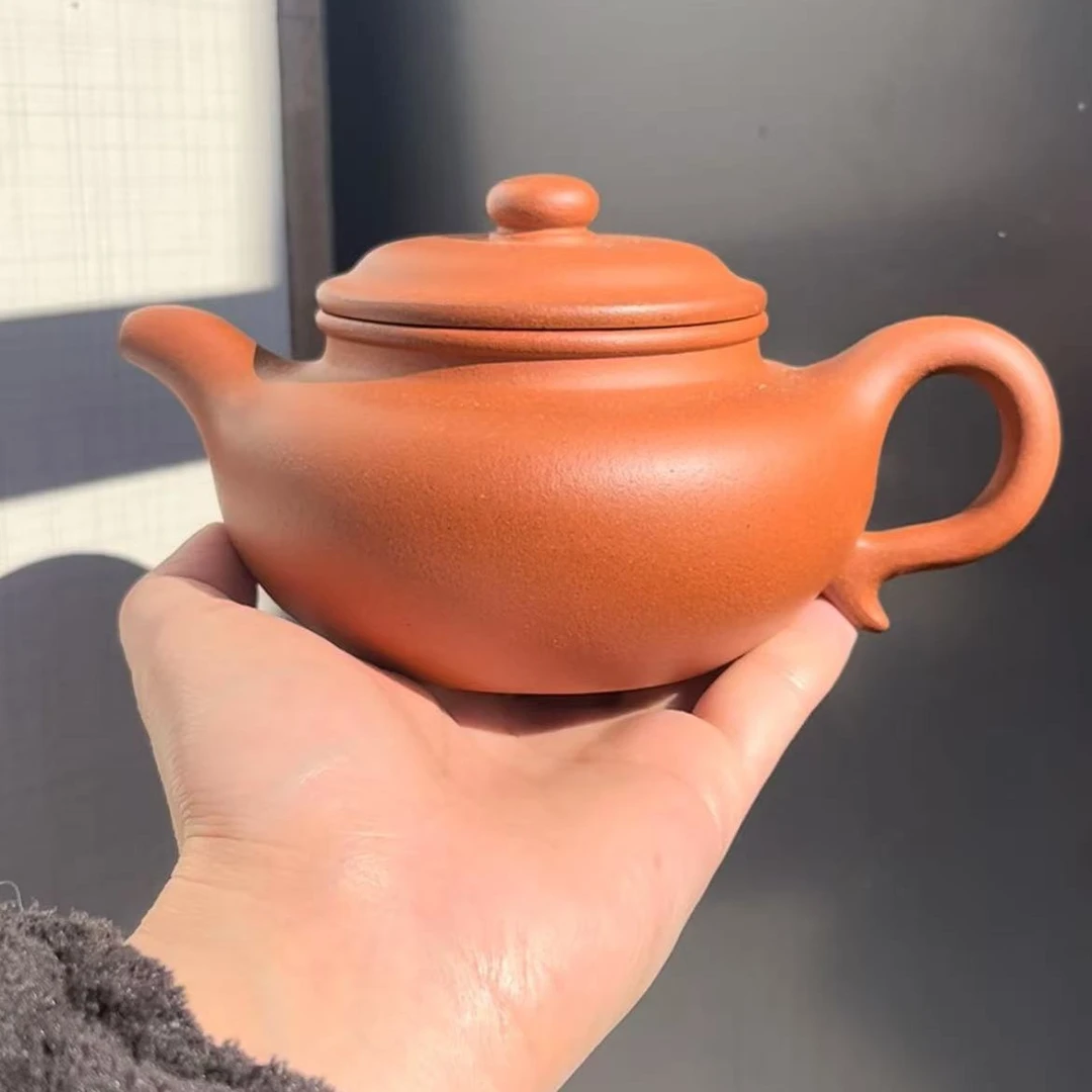 宜兴原矿0添加红泥仿古紫砂壶300毫升左右
