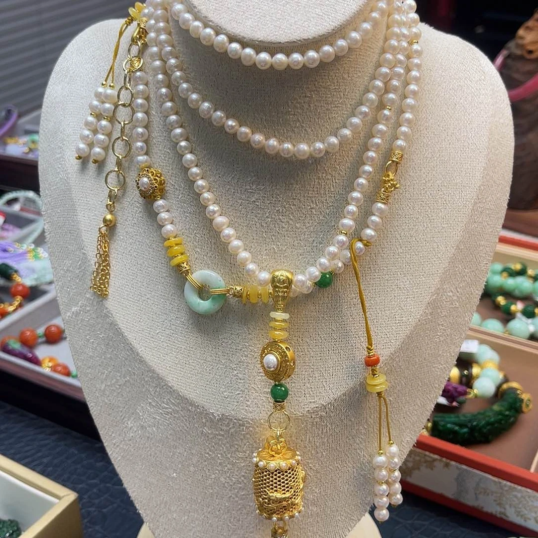 未镶嵌淡水珍珠项链斜挎